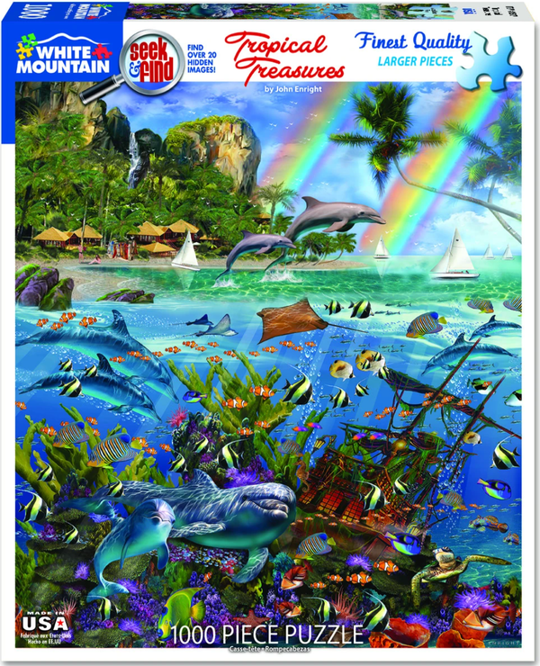 Tropical Treasures 1000 Piece Jigsaw Puzzle by White Mountain Puzzles