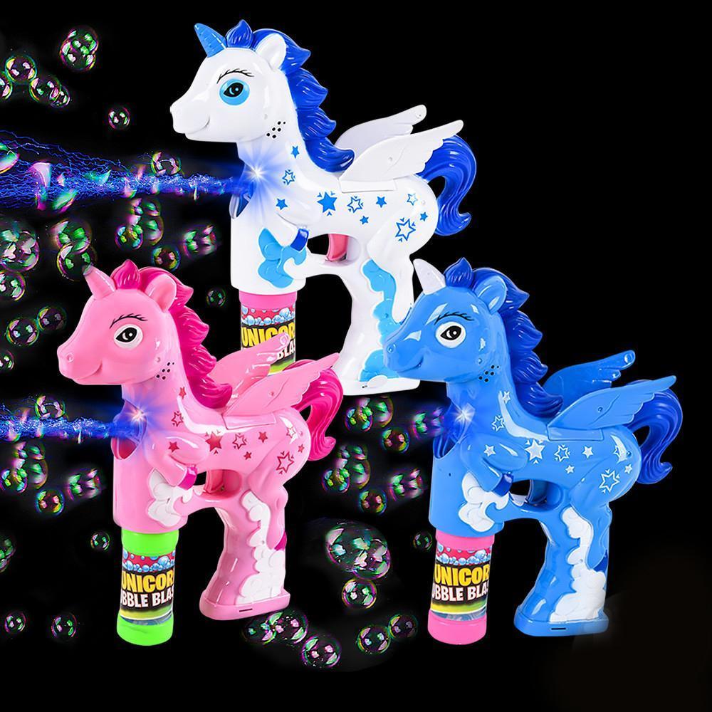 LED Unicorn Bubble Gun