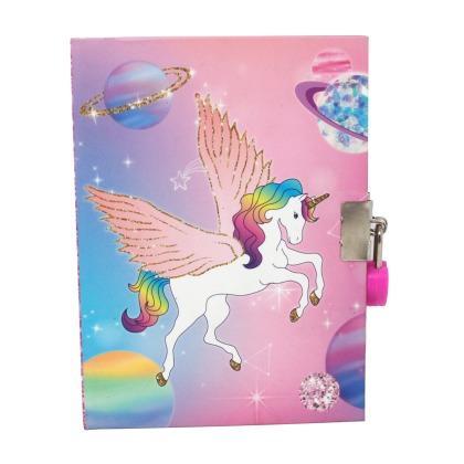 Diary with Lock Unicorn