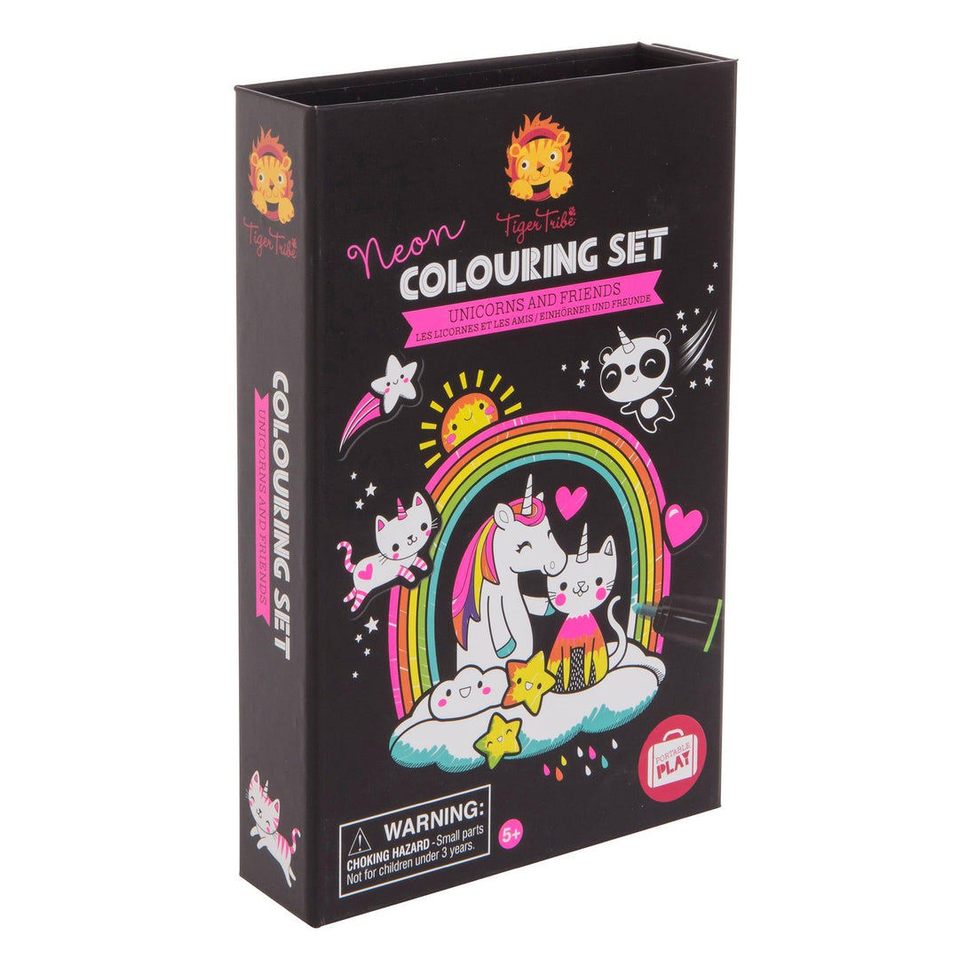 Unicorn & Friends Neon Coloring Set
