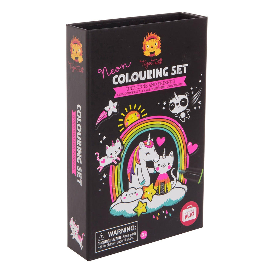 Unicorn & Friends Neon Coloring Set