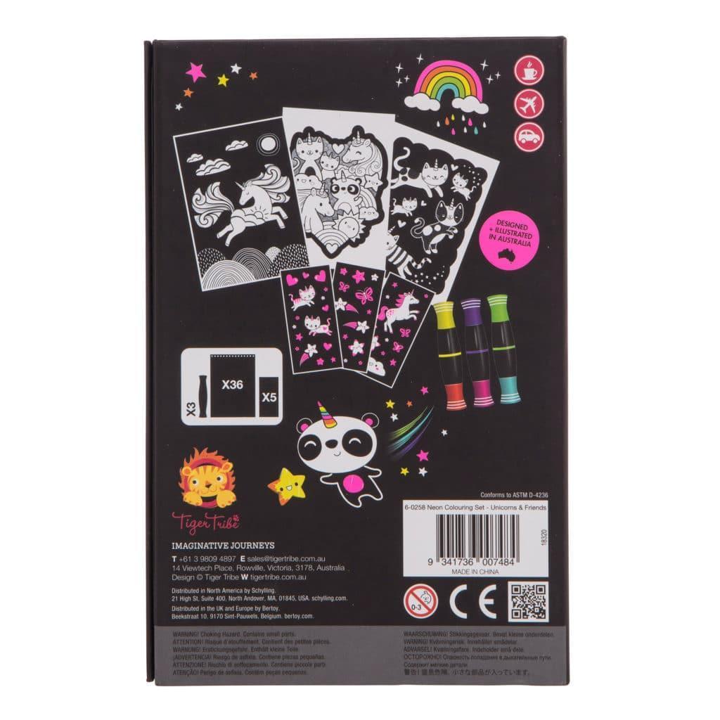 Unicorn & Friends Neon Coloring Set