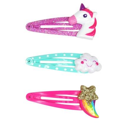 Hair Clips PINK POPPY Unicorn