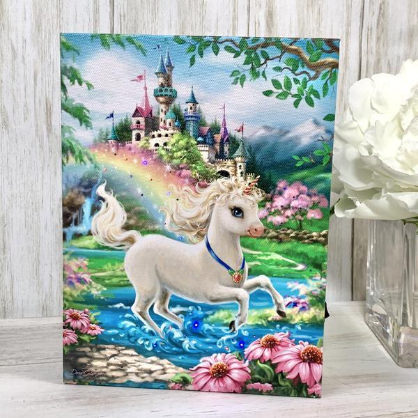 Unicorn Princess - Lighted Tabletop Canvas