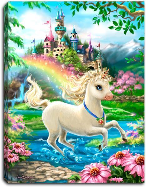 Unicorn Princess - Lighted Tabletop Canvas