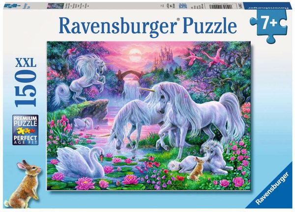 Unicorns in the Sunset Glow 150 Piece Puzzle by Ravensburger