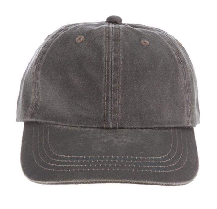 Unstructured Weathered Cotton Baseball Cap | Charcoal