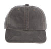 Unstructured Weathered Cotton Baseball Cap | Charcoal