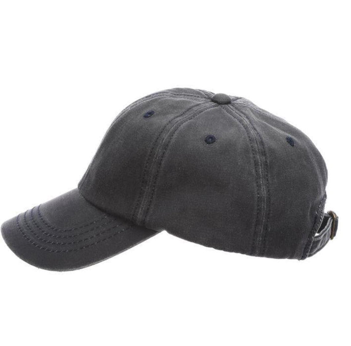 Unstructured Weathered Cotton Baseball Cap | Navy