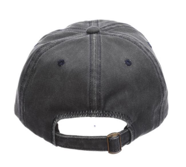 Unstructured Weathered Cotton Baseball Cap | Navy