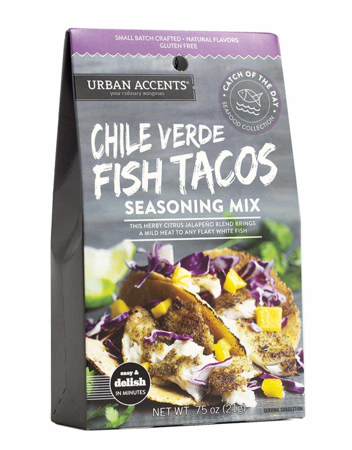 Urban Accents Seasoning Mix | Chile Verde Fish Tacos