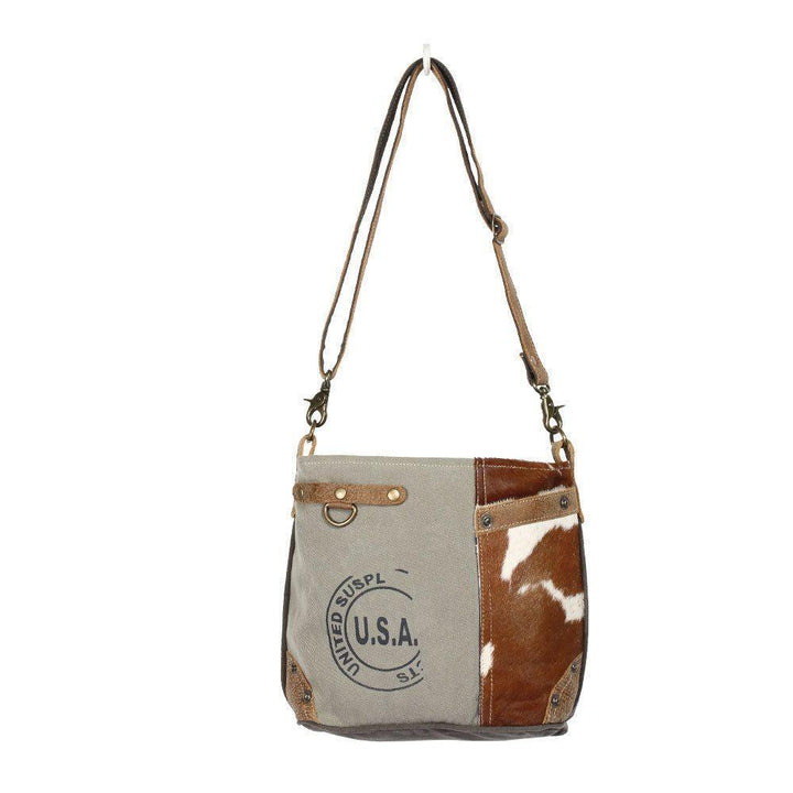 USA Stamp Hairon Pocket Shoulder Bag