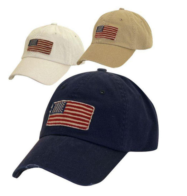 USA Unstructured American Flag Baseball Cap