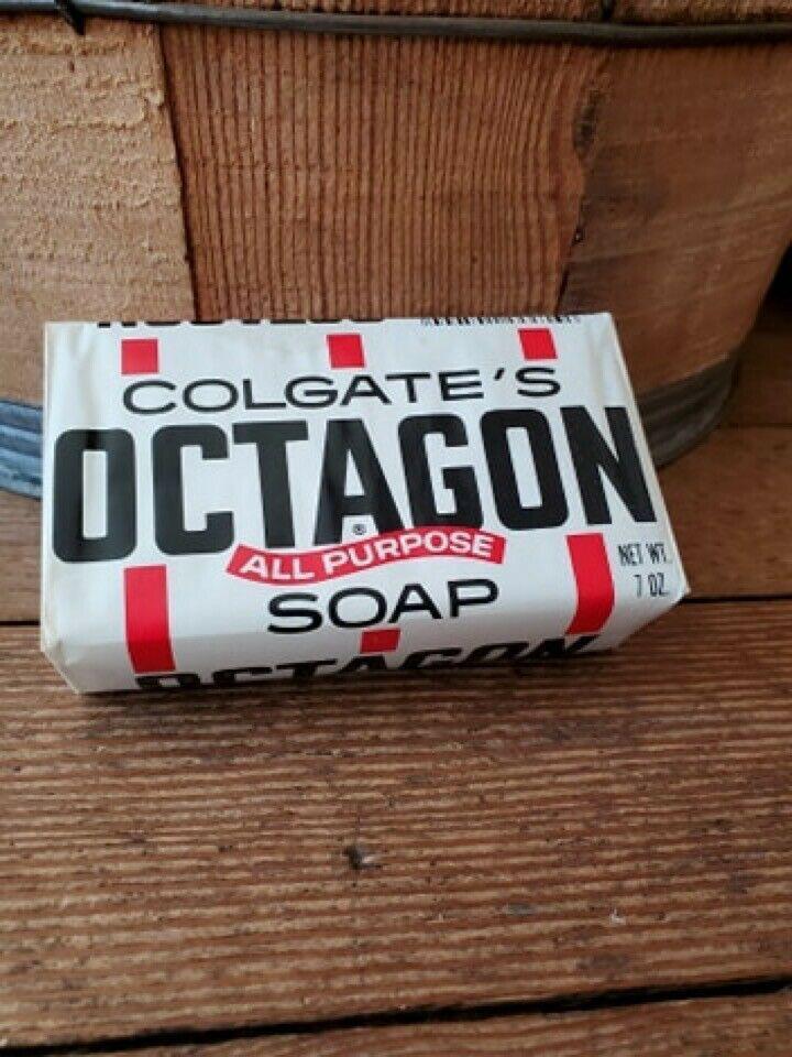 Vintage Antique Colgate's Octagon All-Purpose Large Soap 7.05 oz