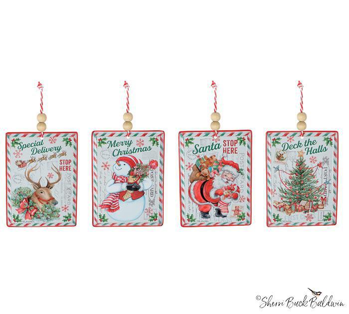 Vintage Christmas Card Ornament