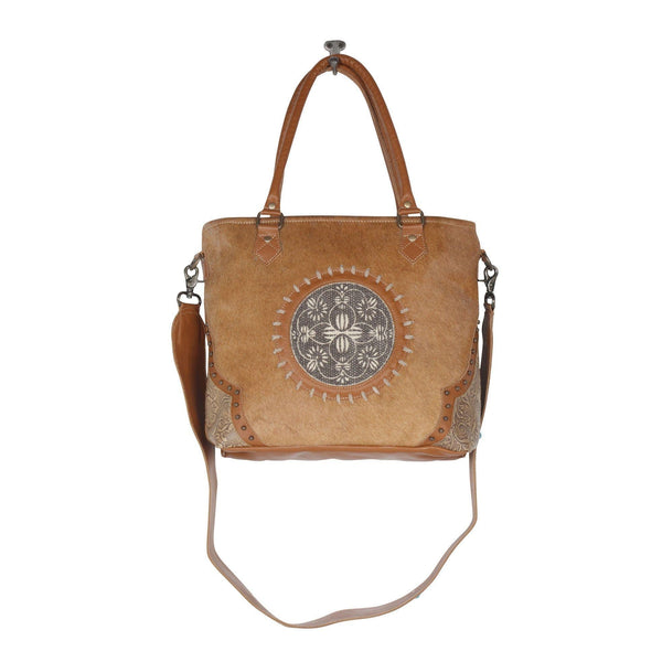 Vintage Cottagecore Leather and Hairon Bag