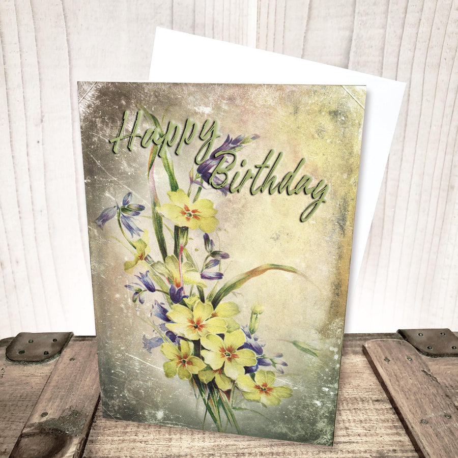 Vintage Floral Birthday Card by Yesterday's Best