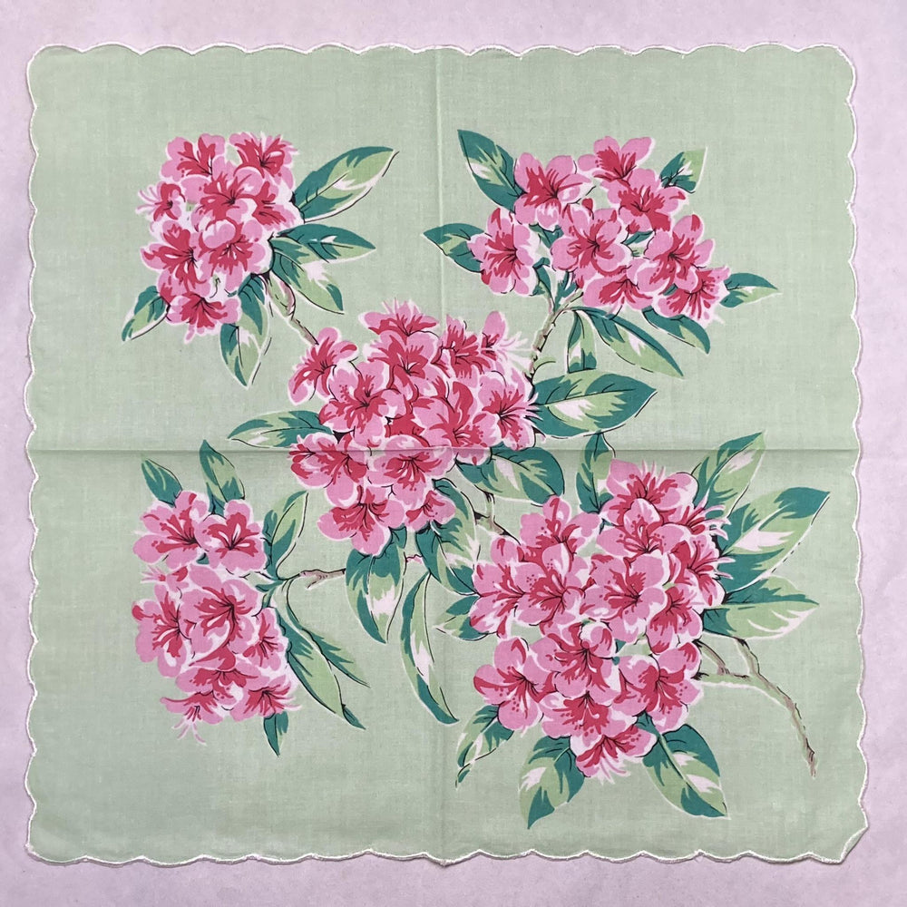 Vintage Inspired Floral Hanky | Cherry Blossoms