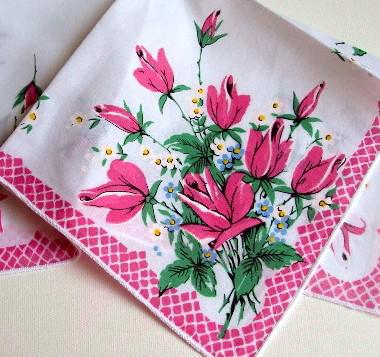 Vintage Inspired Floral Hanky | Lattice & Roses