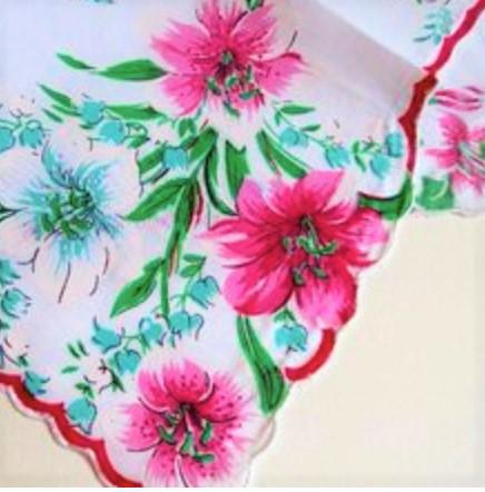 Vintage Inspired Floral Hanky | Lilies and More Lilies
