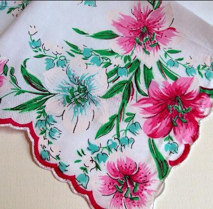 Vintage Inspired Floral Hanky | Lilies and More Lilies