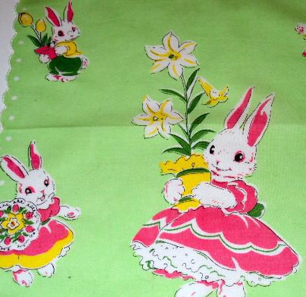 Vintage Inspired Floral Hanky | Little Miss Easter Bunny