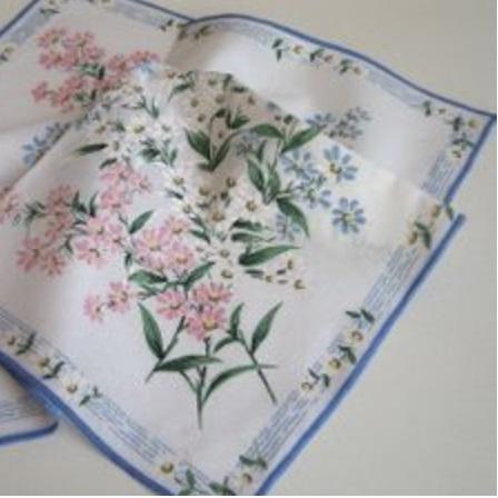 Vintage Inspired Floral Hanky | Lovely Pastel Botanicals