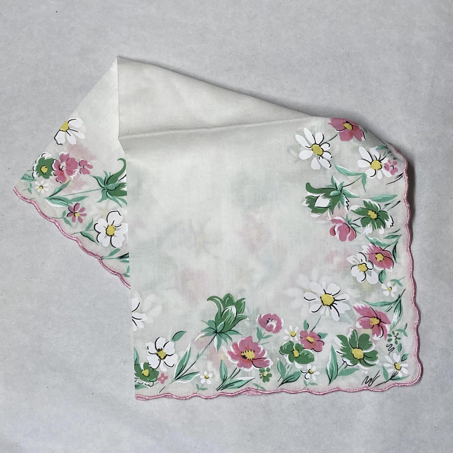 Vintage Inspired Floral Hanky | Meadow Flowers