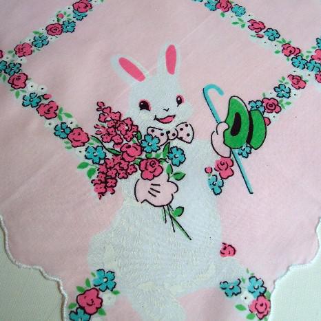 Vintage Inspired Floral Hanky | Precious Bunny