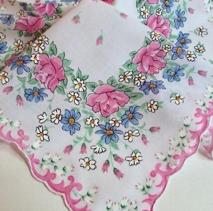Vintage Inspired Floral Hanky | Summer Garden