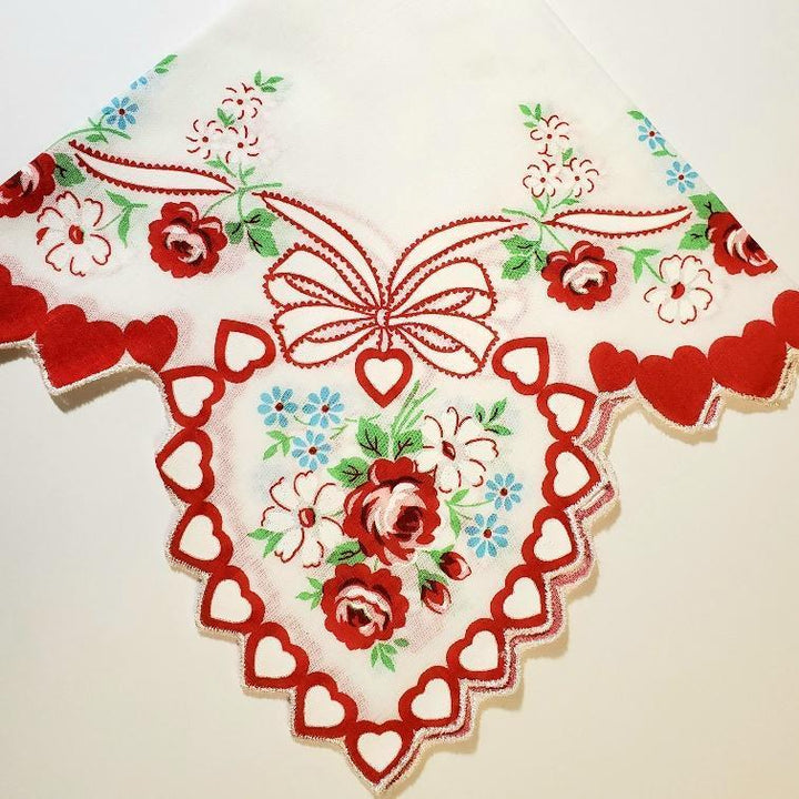 Vintage Inspired Hanky Fabulous & Fancy Hearts Handkerchief