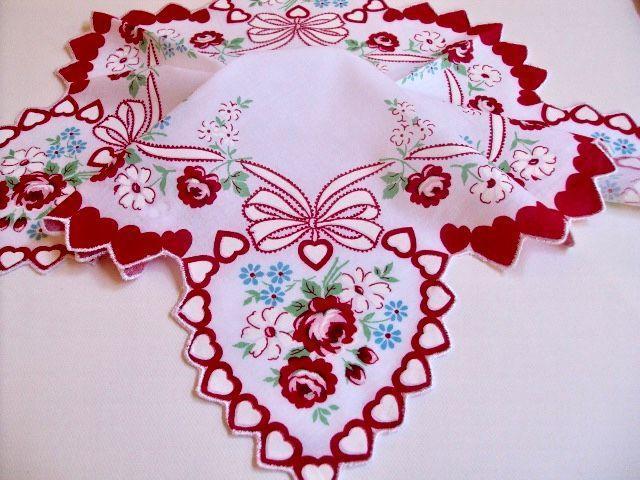 Vintage Inspired Hanky Fabulous & Fancy Hearts Handkerchief