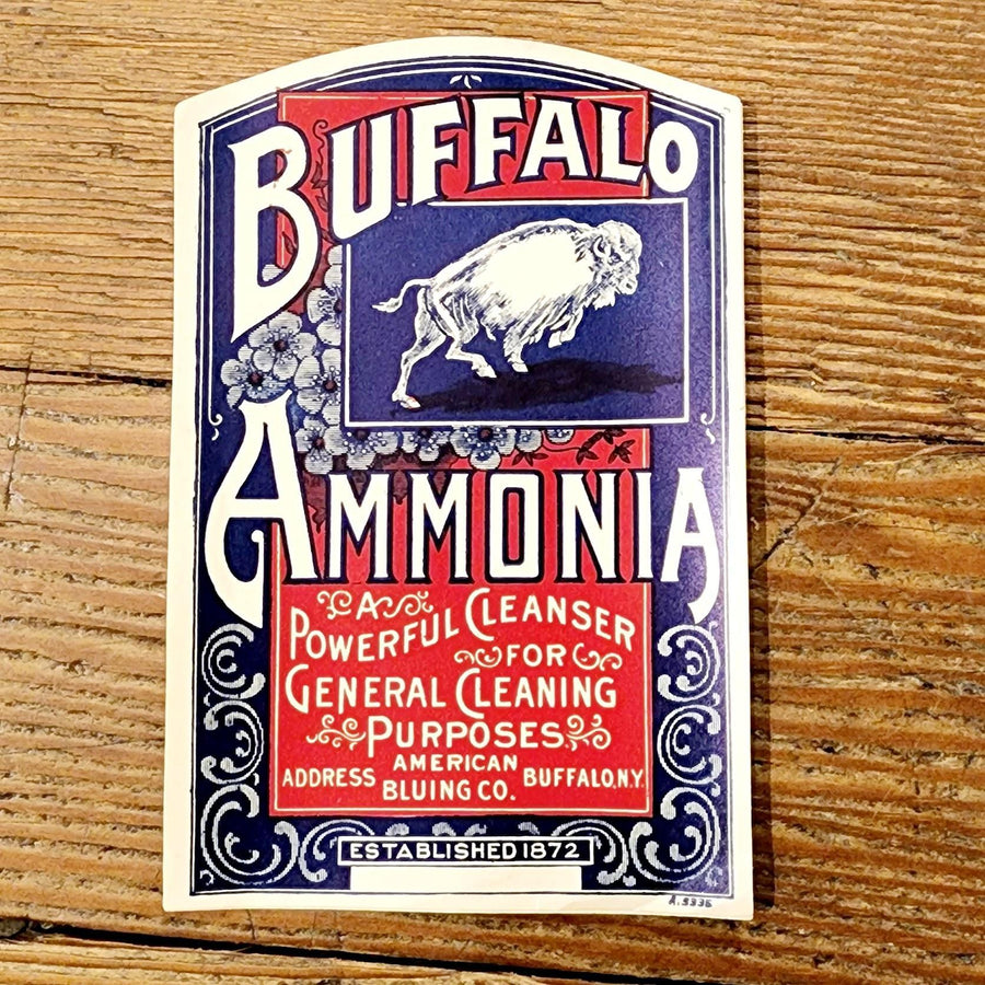 Vintage Original Label Buffalo Ammonia NOS