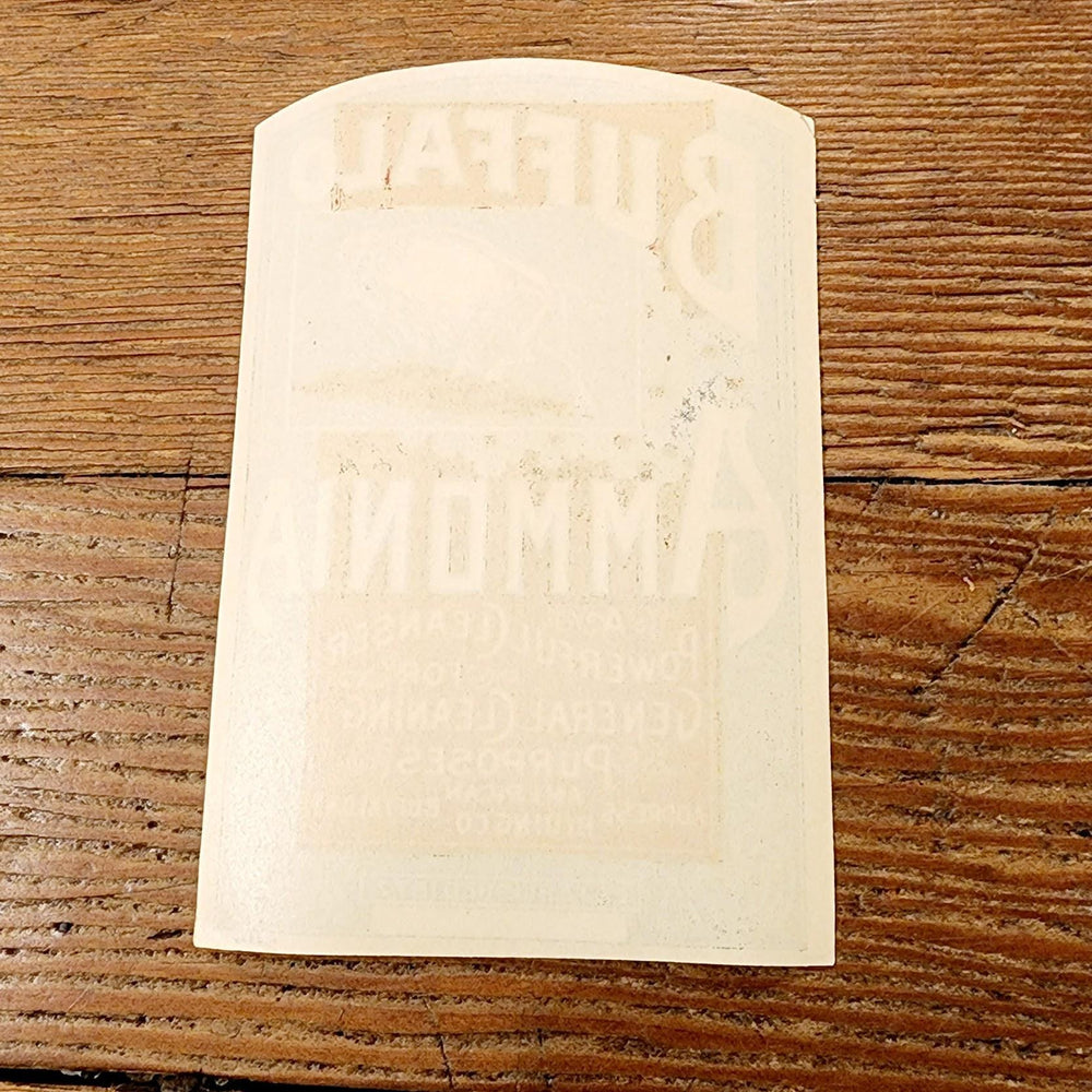 Vintage Original Label Buffalo Ammonia NOS