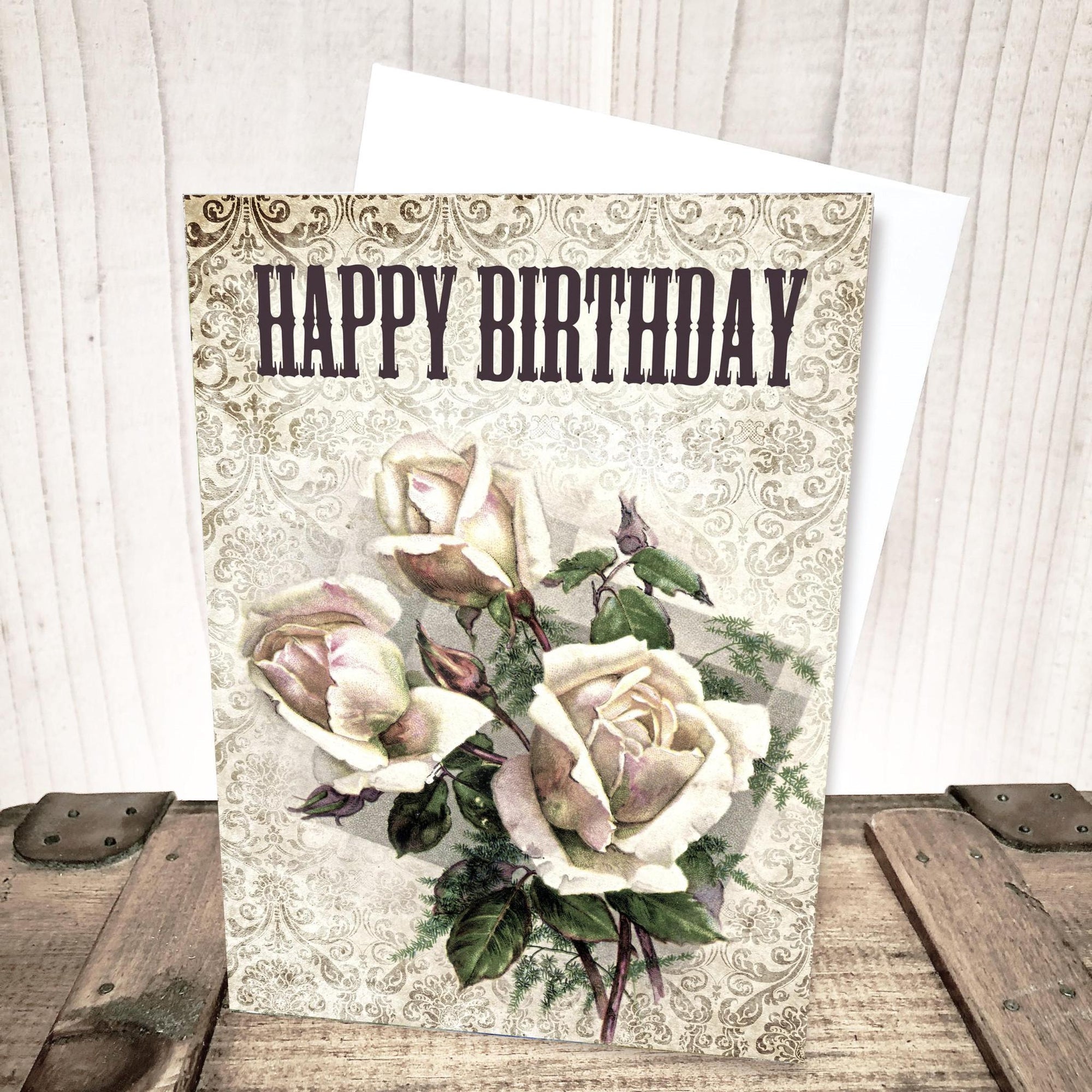 Vintage Roses Birthday Card by Yesterday's Best
