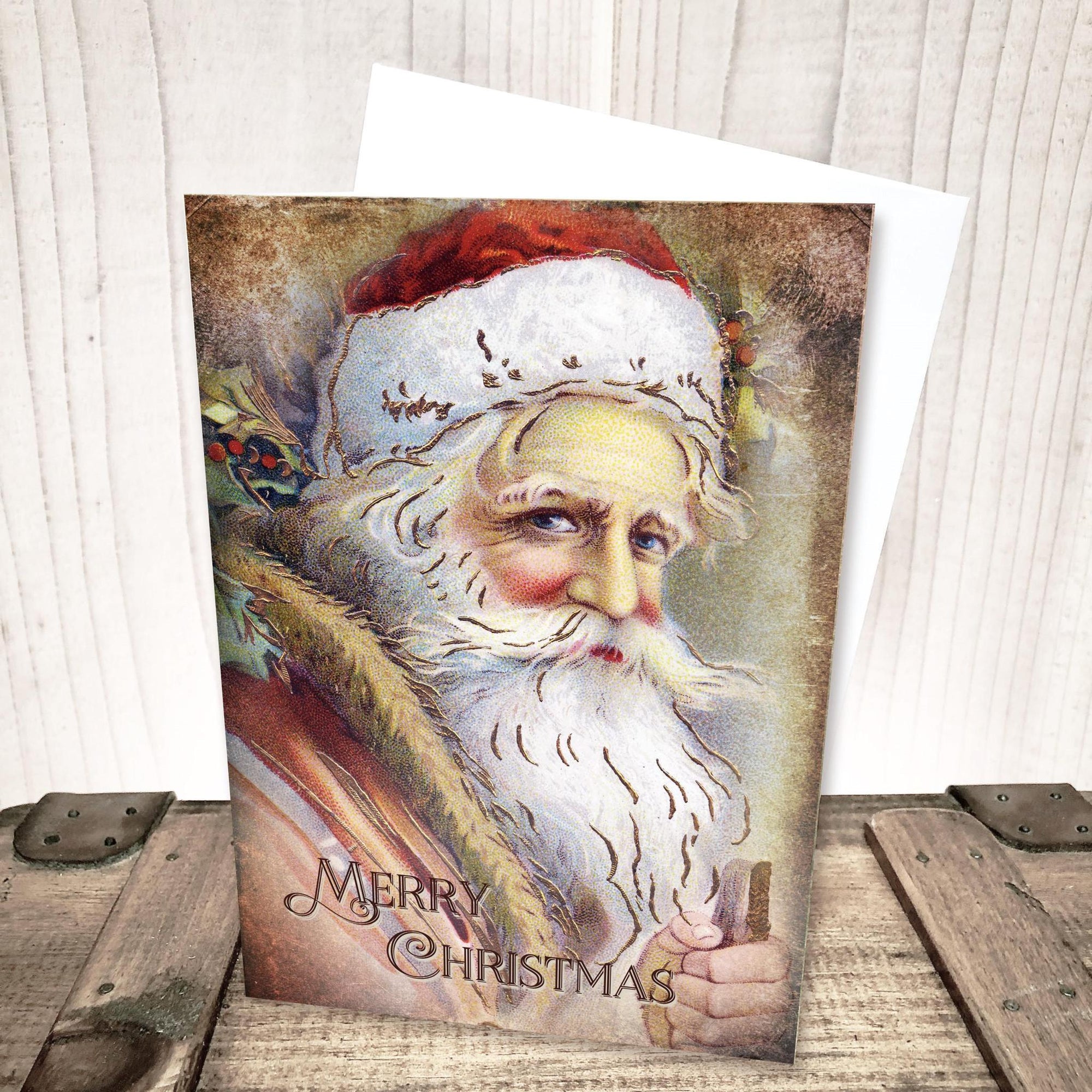 Vintage Santa Merry Christmas Card by Yesterday's Best