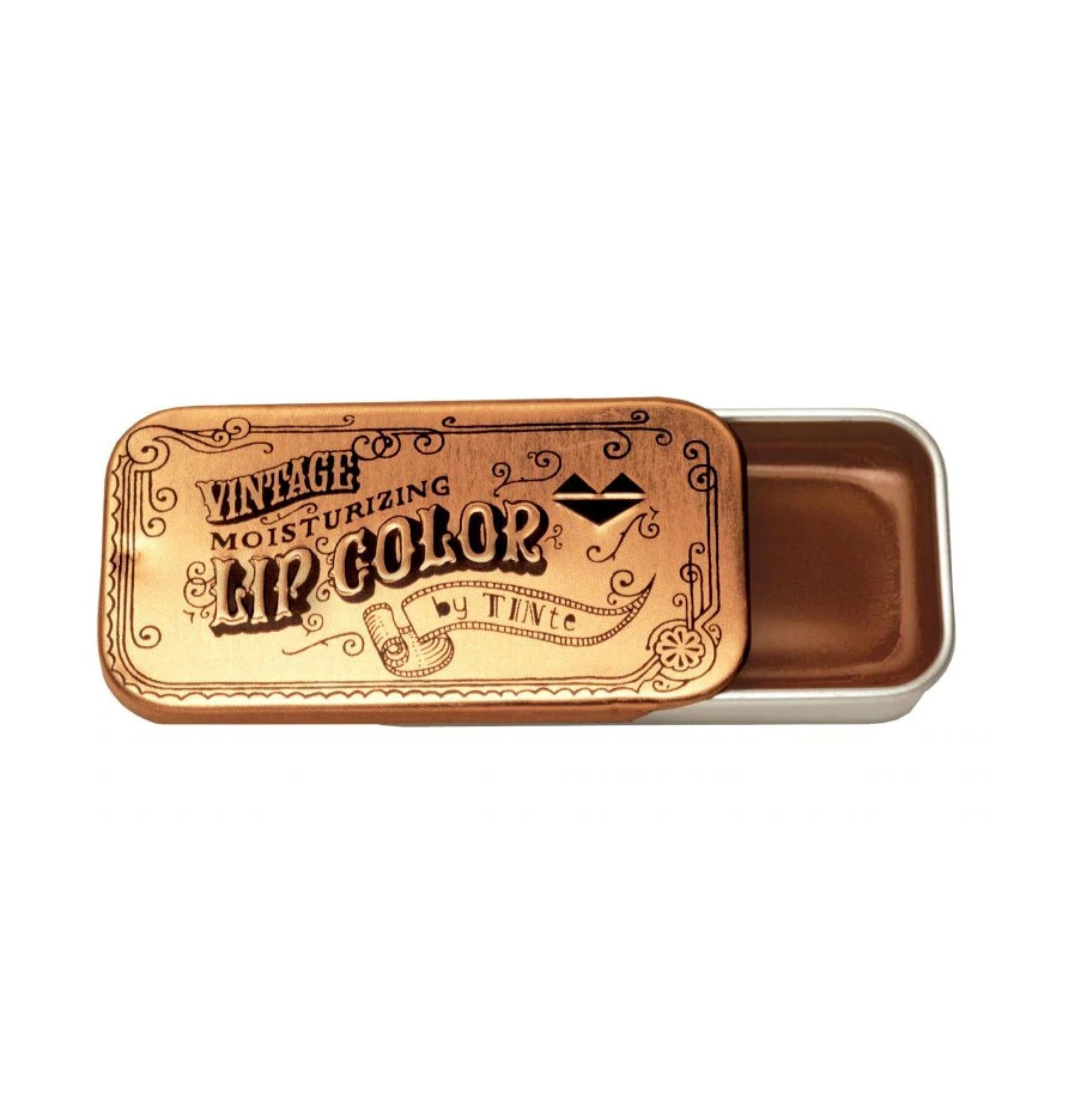 Vintage Slider Tin Moisturizing Flavored Lip Color | Root Beer