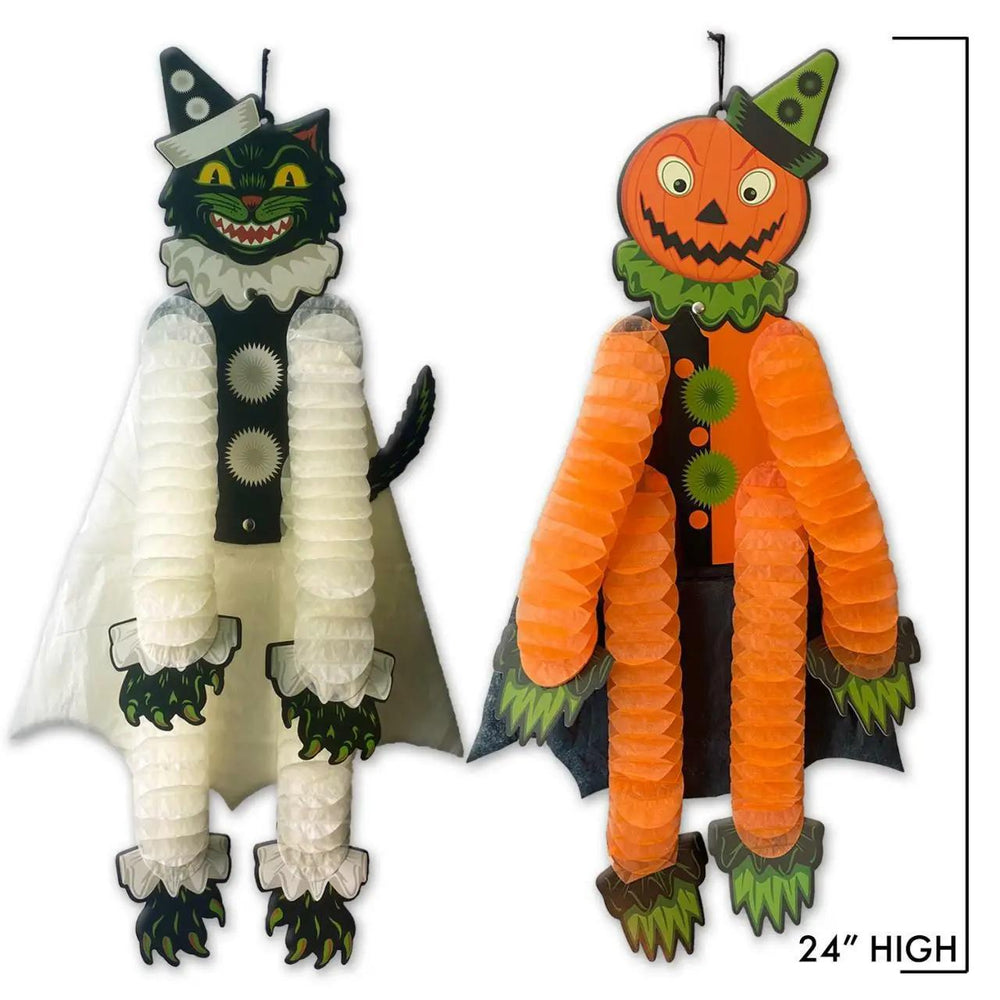 Vintage Style Halloween Decorations | Kreepy Kat & Party Pumpkin