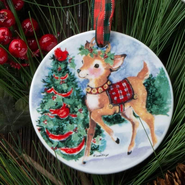 Vintage Style Porcelain Christmas Ornaments
