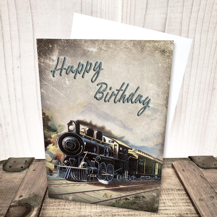 Vintage Train Birthday Card by Yesterday's Best