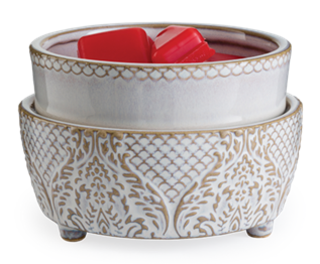 Vintage White 2-IN-1 Fragrance Warmer by Candle Warmers