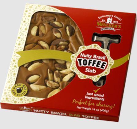 Walkers Nutty Brazil Toffee Slab