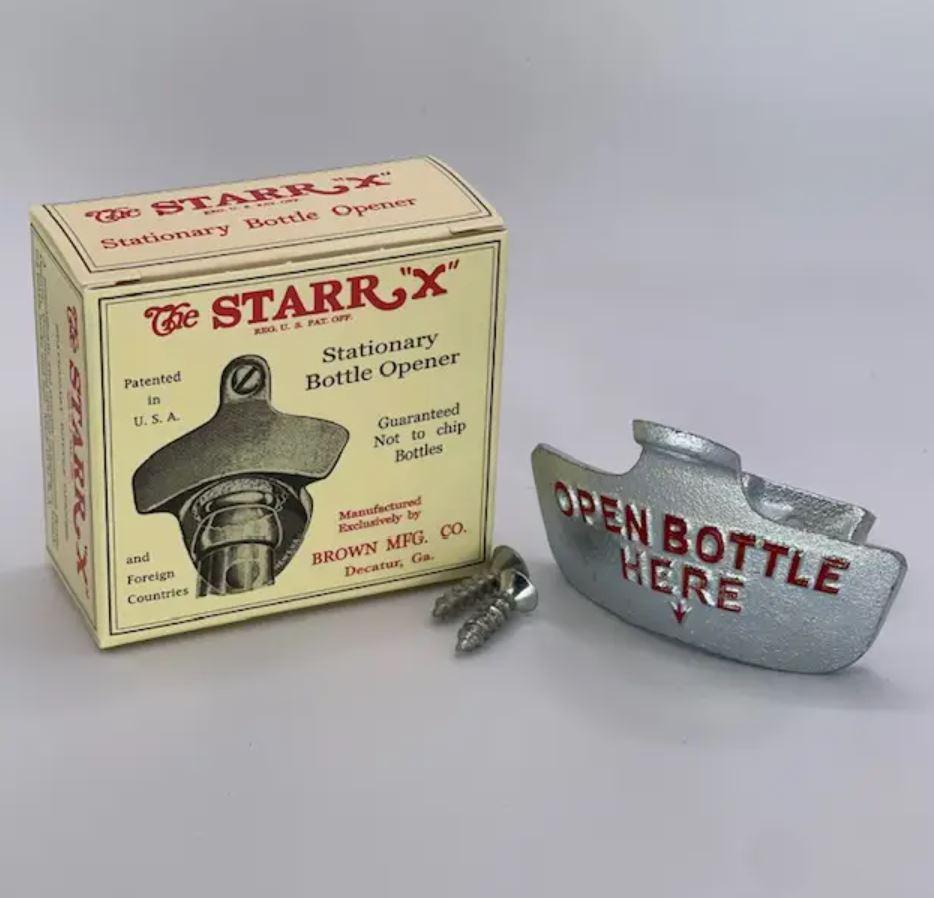 Wall Mount Bottle Opener Open Bottle Here STARR "X"