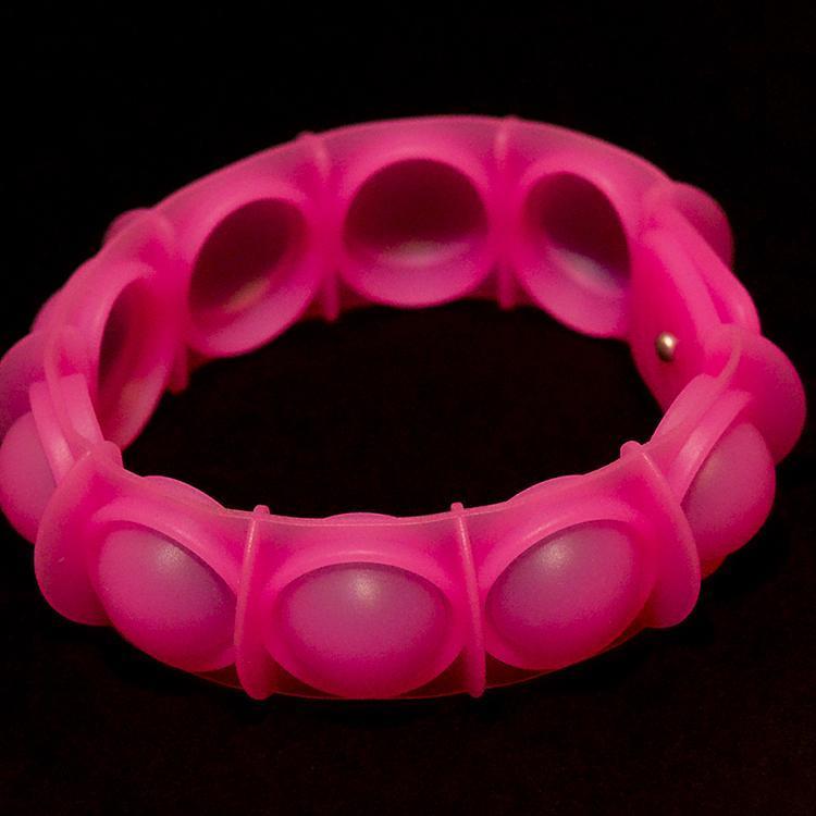 Watchitude POP'd Bubble Popping Toy Glow in the Dark Bracelet Pink