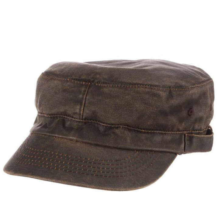 Weathered Cotton Cadet Cap | American Holly Brown