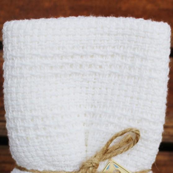100% Cotton USA made Woven Kitchen Towels (2 Pack) White