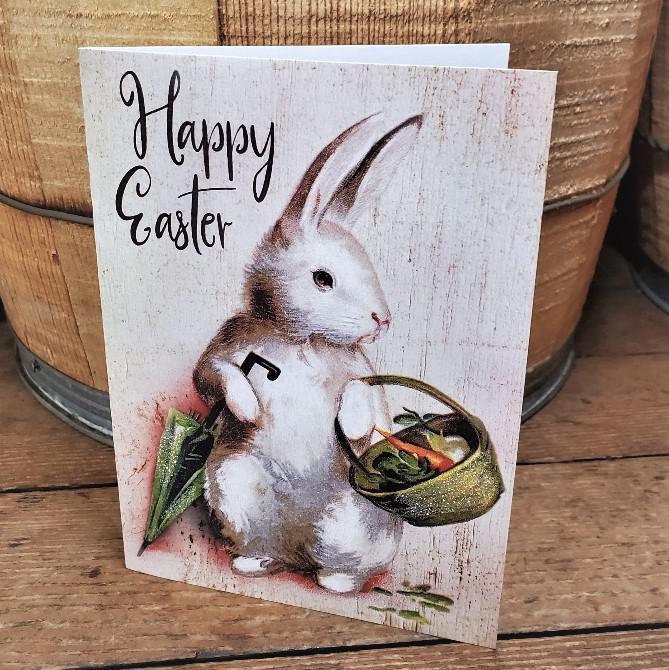 White Bunny Easter Card by Yesterday's Best