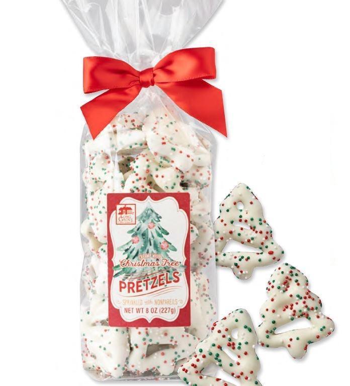 White Chocolate Christmas Tree Pretzels