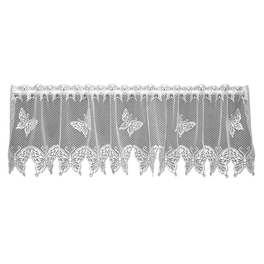 Heritage Lace Curtains | Butterflies Valance White