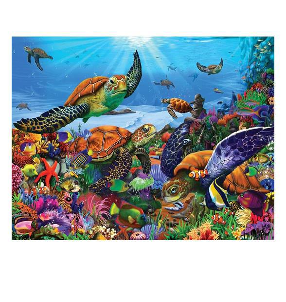 White Mountain Jigsaw Puzzle | Amazing Sea Turtles 300 Piece
